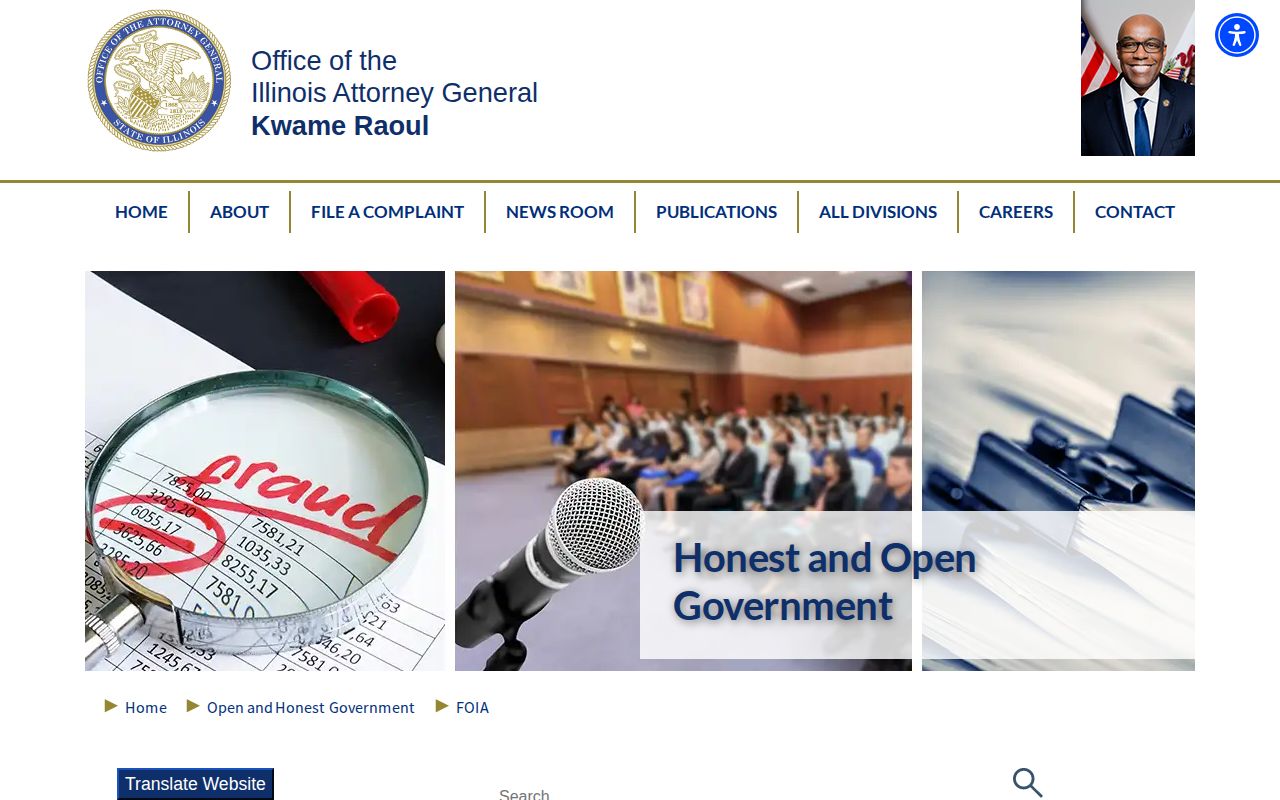 Illinois Attorney General FOIA guidance page