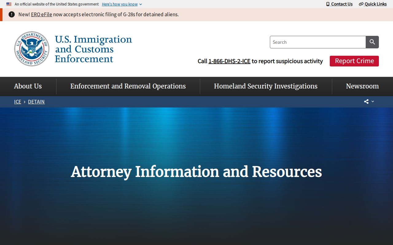 ICE detention resources and recent-release guidance
